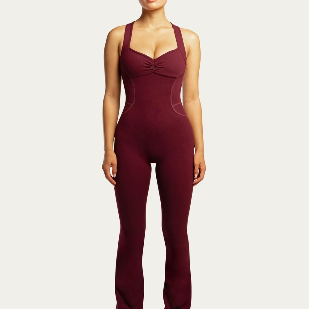 Women's Burgundy 437 jumpsuit one piece